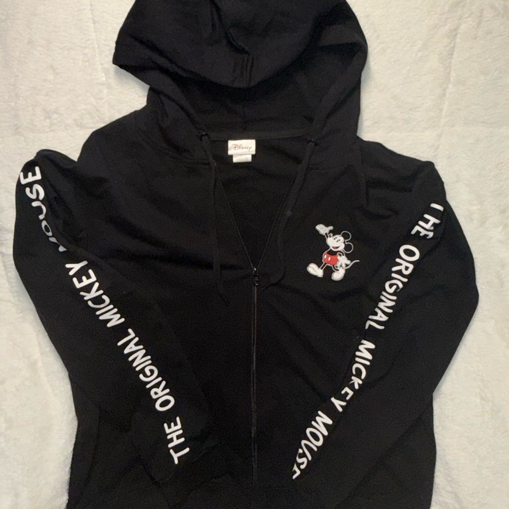 Disney Black Zip-Up Hoodie Mickey Mouse Sz XXL (19)